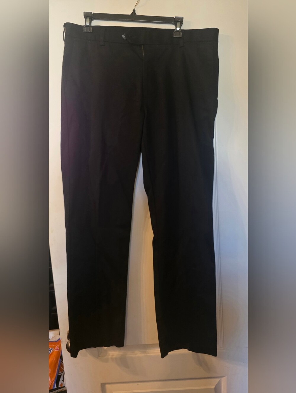 Travel Smart Core Comfort Waistband Men's Black Straight-Leg Dress Pants
